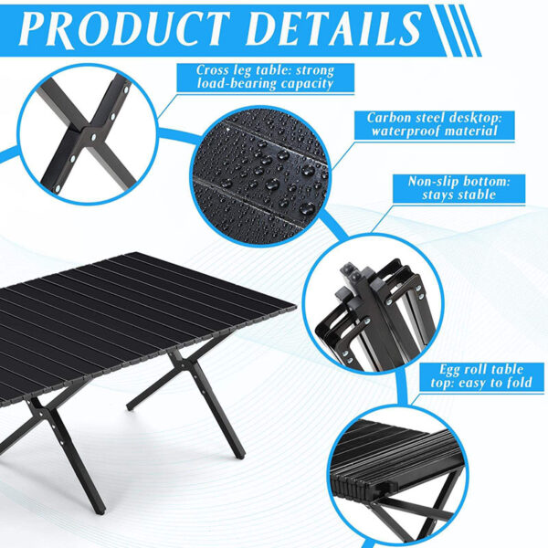 XCY-DS-0056-2 Outdoor Tourist Folding Picnic Table - Image 3