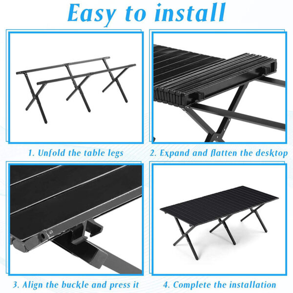 XCY-DS-0056-2 Outdoor Tourist Folding Picnic Table - Image 4